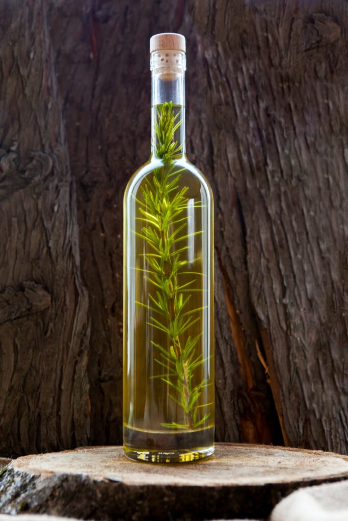 rosemary stored in a bottle